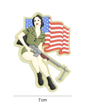 Patch 3D PVC Pinup girl BAR #8076