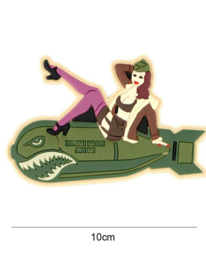 Patch 3D PVC Pinup girl Bomb #8077