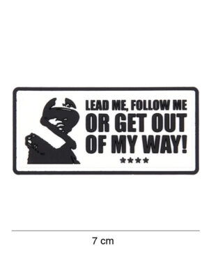 Patch 3D PVC Lead me, follow me white #8069