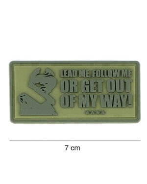 Patch 3D PVC Lead me, follow me green #8070
