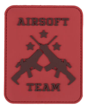 Patch 3D PVC Airsoft team red #23020