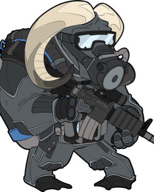 TF-2215 Patch 3D PVC Frogman Ox No.5 #23015