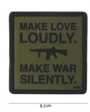 Patch 3D PVC Make love loudly green #10101
