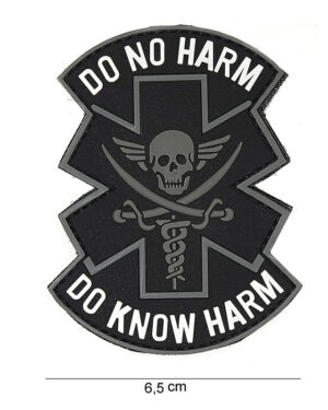 Patch 3D PVC Do no harm black #16097
