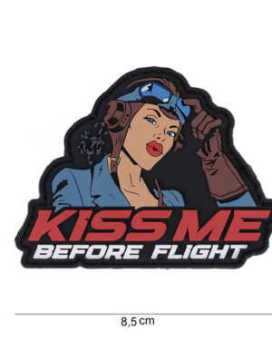 Patch 3D PVC Kiss me before flight #10102