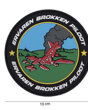 Patch 3D PVC Brokken piloot #10019