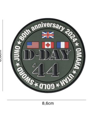Patch 3D PVC D-Day 80 5 beaches #15076