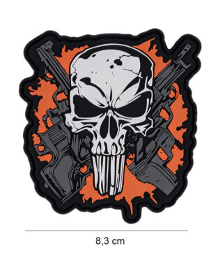Patch 3D PVC Punish skull crossed guns #6119