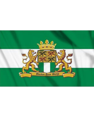 Flagge von Rotterdam mit Löwe