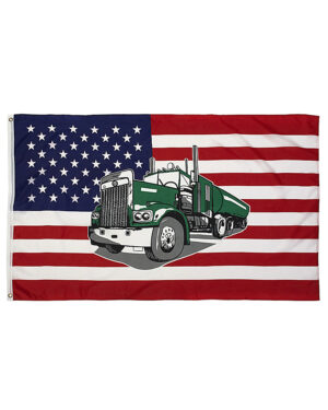 Flagge der USA mit Truck