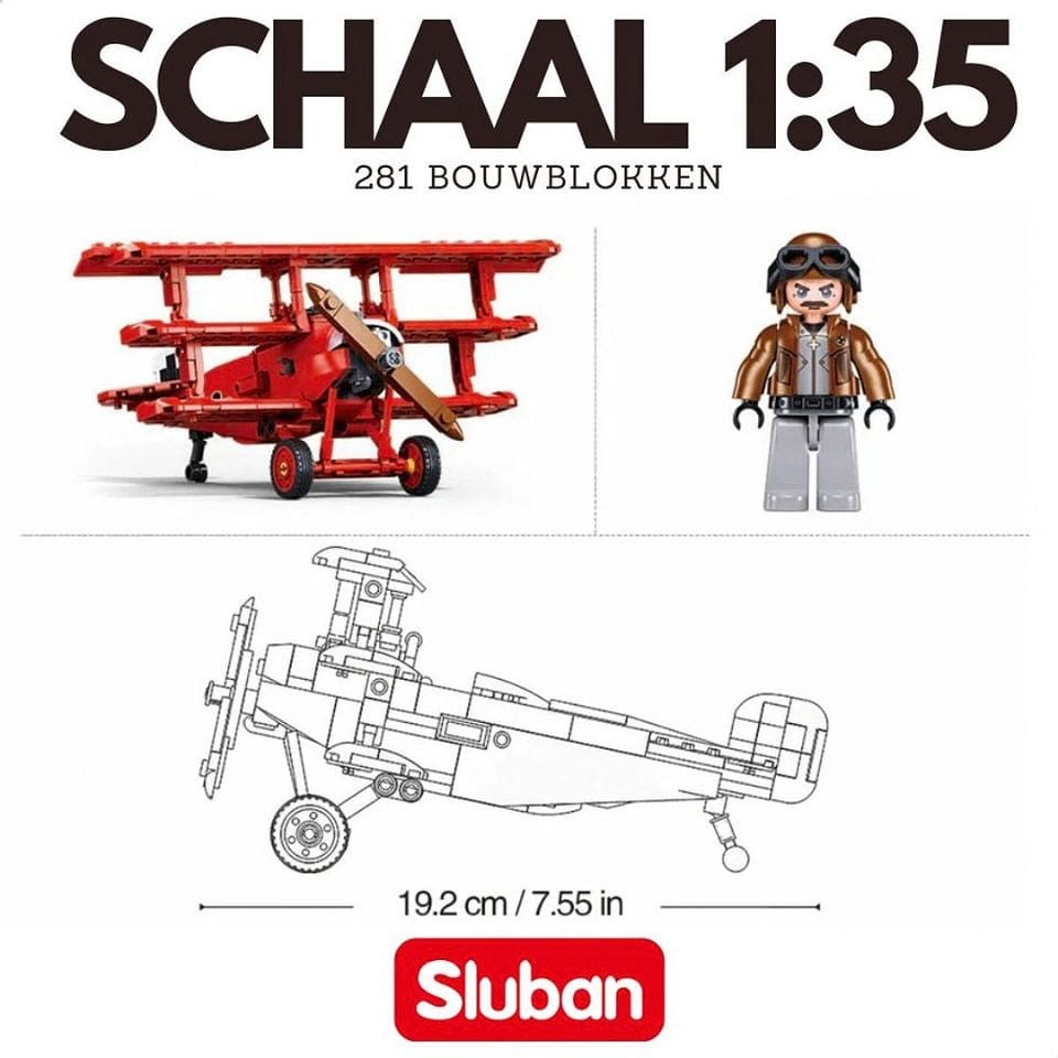 Sluban Fokker DR-1S M38-B1292 - Klemmbausteine - Image 6